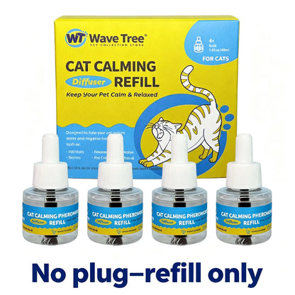 Wavetree Cat Calming Diffuser Kit - 60-Day Supply with Starter Kit and Refill | Supports Stress Relief, Urine Marking, Scratching, Excessive Meowing, and Multi-Cat Environments | Results May Vary