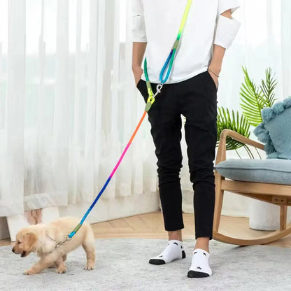 Multifunctional Hands-Free Dog Leash - Heavy-Duty Reflective Crossbody Walking Belt for Hiking and Training Small to Large Dogs