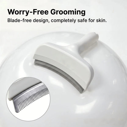 Professional Pet Deshedding Brush - Compact Undercoat Rake for Long-Haired Dogs and Cats, Effective Dematting and Grooming Tool for Fast Fur Removal