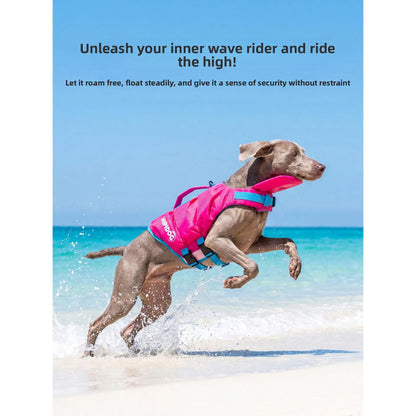 Dog Life Jacket - High-Visibility Pet Safety Gear with Quick-Dry Fabric and Head Support for Enhanced Water Safety in Pool and Lake Activities