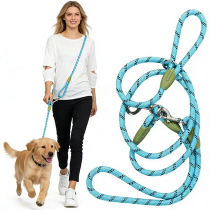 Multifunctional Hands-Free Dog Leash - Heavy-Duty Reflective Crossbody Walking Belt for Hiking and Training Small to Large Dogs
