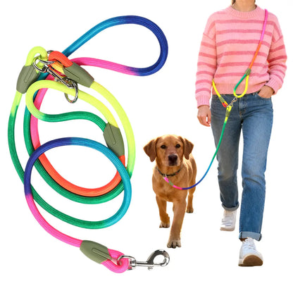 Multifunctional Hands-Free Dog Leash - Heavy-Duty Reflective Crossbody Walking Belt for Hiking and Training Small to Large Dogs