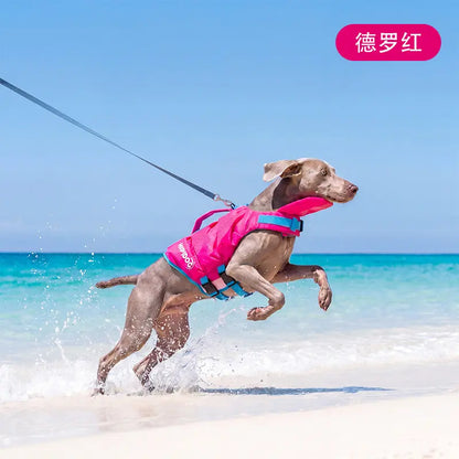 Dog Life Jacket - High-Visibility Pet Safety Gear with Quick-Dry Fabric and Head Support for Enhanced Water Safety in Pool and Lake Activities