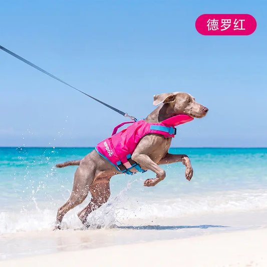 Dog Life Jacket - High-Visibility Pet Safety Gear with Quick-Dry Fabric and Head Support for Enhanced Water Safety in Pool and Lake Activities