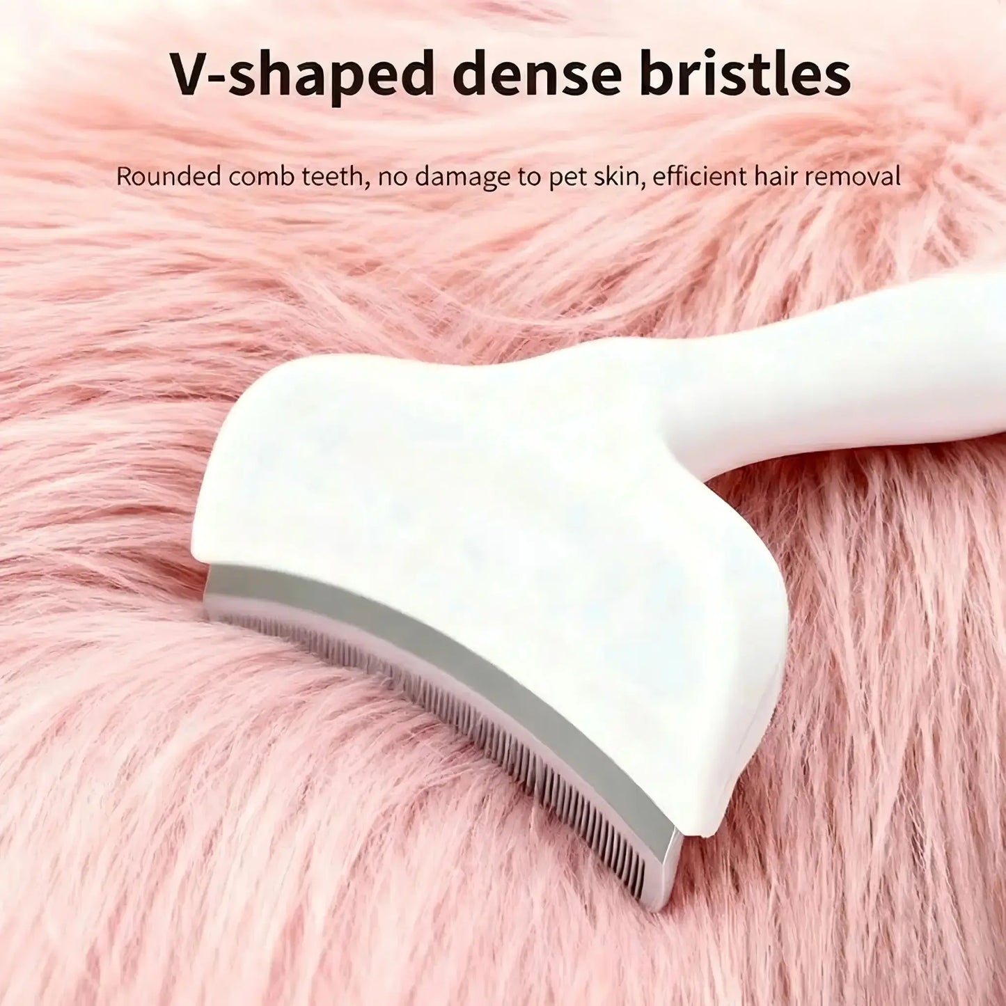 Professional Pet Deshedding Brush - Compact Undercoat Rake for Long-Haired Dogs and Cats, Effective Dematting and Grooming Tool for Fast Fur Removal