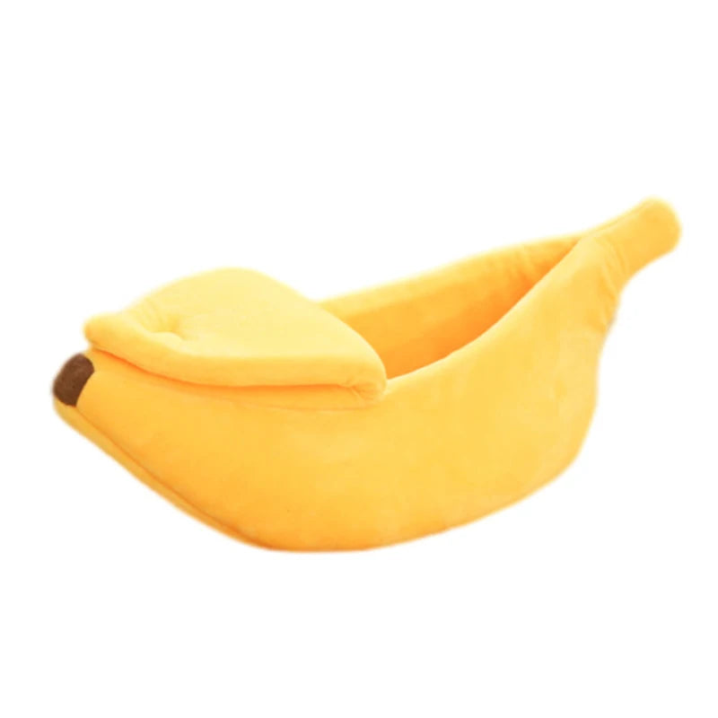 Cozy Banana Cat Bed House - Durable and Portable Pet Basket for Cats and Small Dogs
