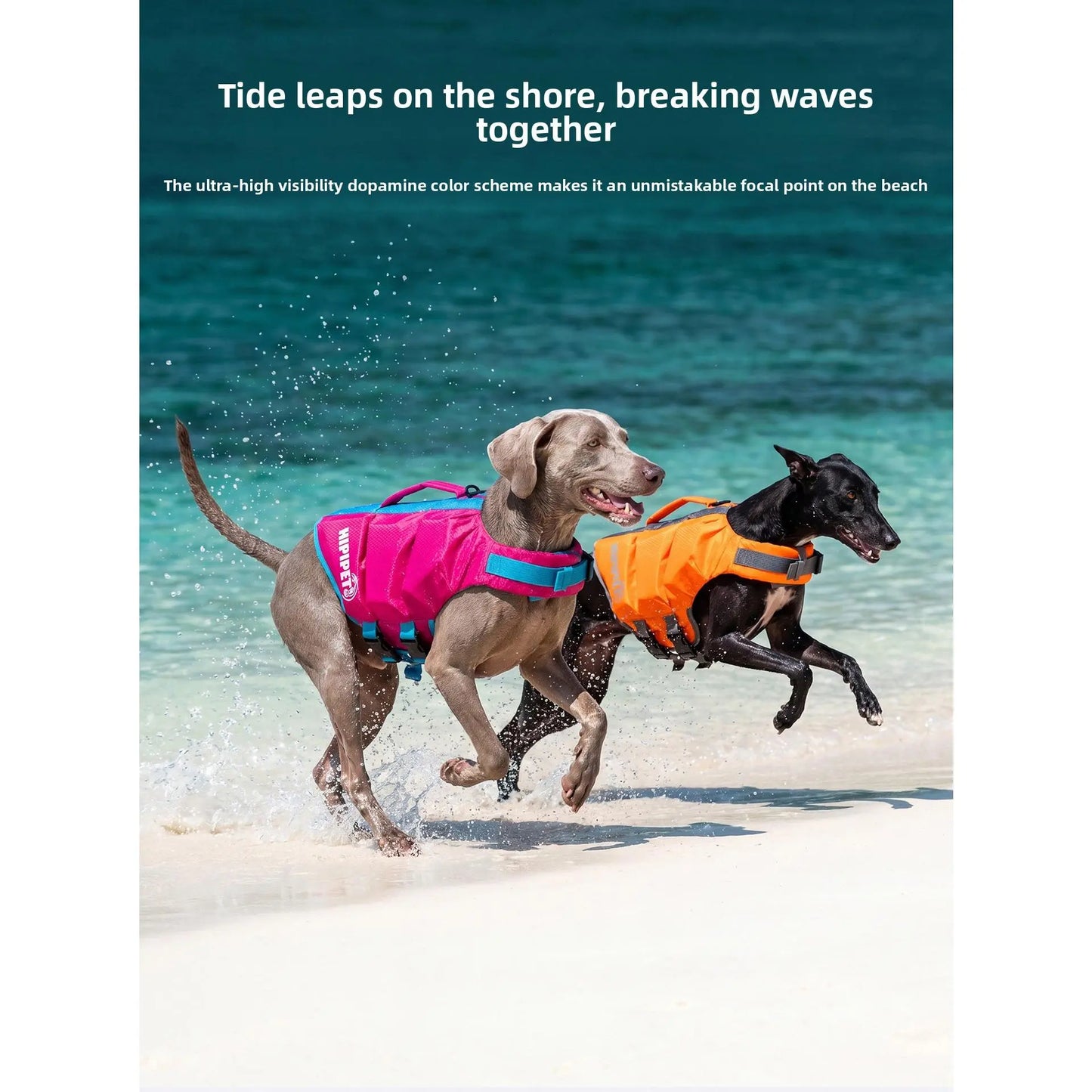 Dog Life Jacket - High-Visibility Pet Safety Gear with Quick-Dry Fabric and Head Support for Enhanced Water Safety in Pool and Lake Activities