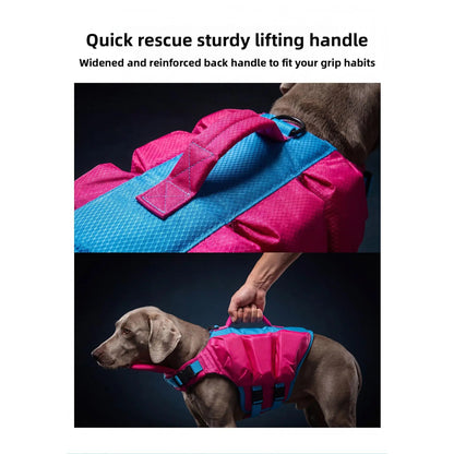 Dog Life Jacket - High-Visibility Pet Safety Gear with Quick-Dry Fabric and Head Support for Enhanced Water Safety in Pool and Lake Activities