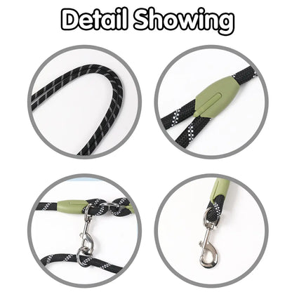 Multifunctional Hands-Free Dog Leash - Heavy-Duty Reflective Crossbody Walking Belt for Hiking and Training Small to Large Dogs