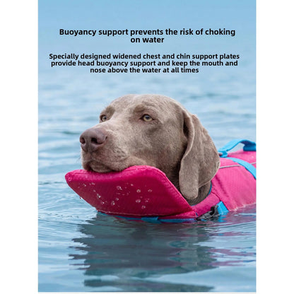 Dog Life Jacket - High-Visibility Pet Safety Gear with Quick-Dry Fabric and Head Support for Enhanced Water Safety in Pool and Lake Activities